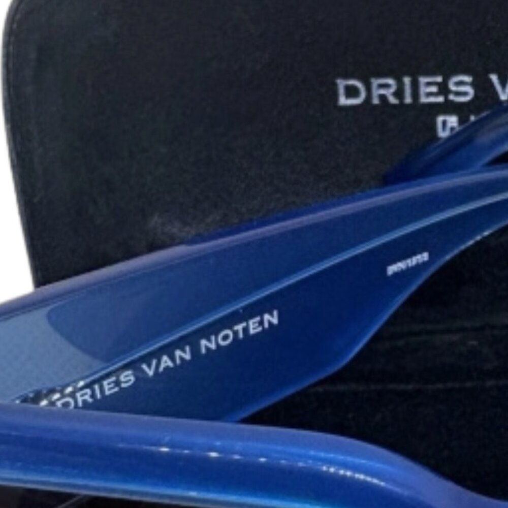 New Dries Van Noten Blue  Sunglasses X Linda Farrow Japan - Picture 4 of 6